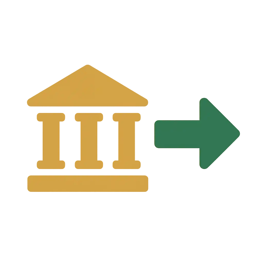 Instant bank transfer icon