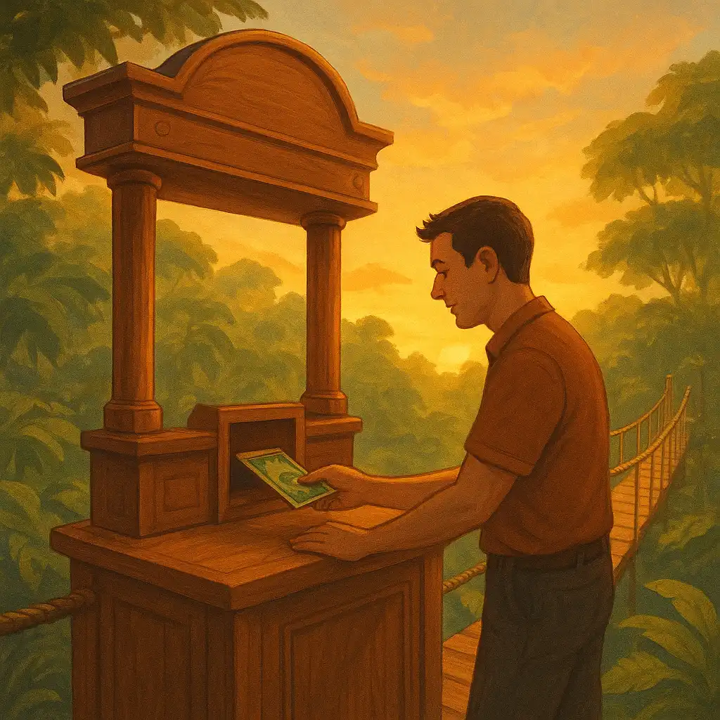 Player depositing funds via the cashier